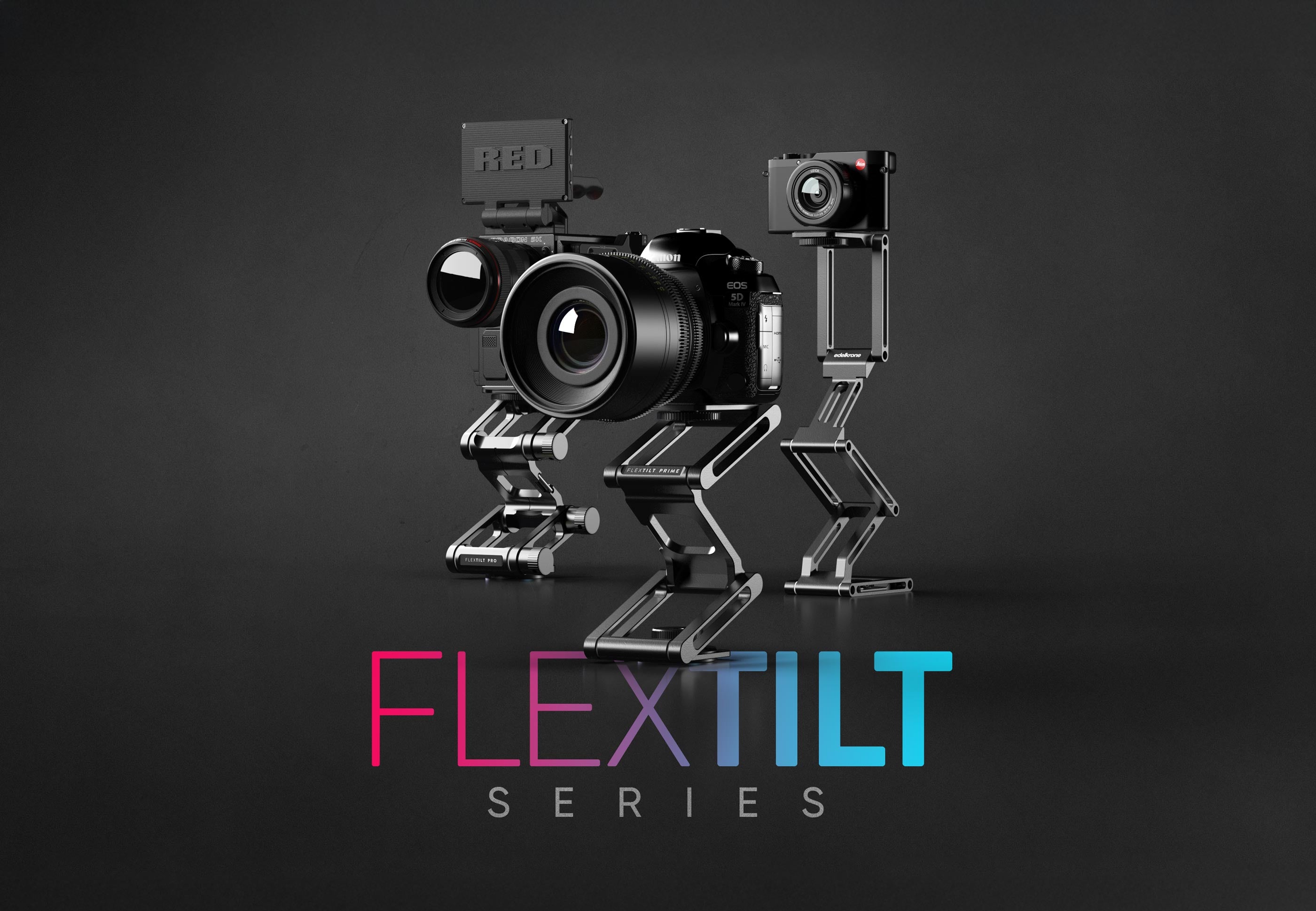 edelkrone FlexTILT tripod head and stand family