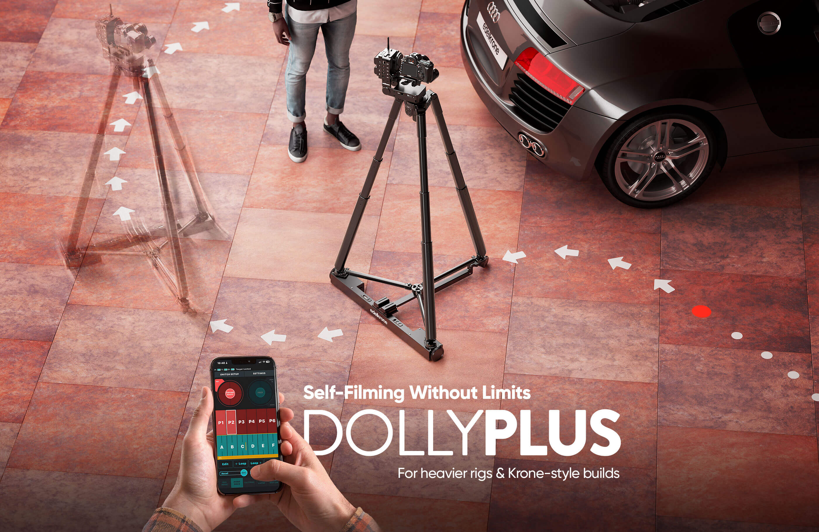 edelkrone エーデルクローン DollyPlus DollyPLUS v2 Motorized Tripod Dolly | edelkrone
