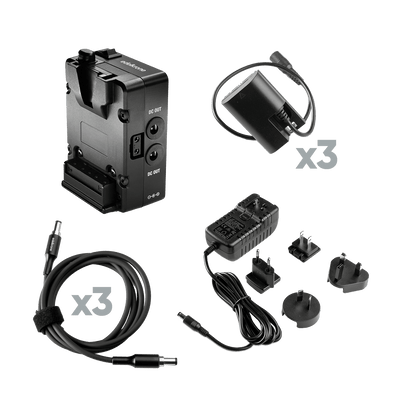V Mount Power Module (+ DC Adapter + Dummy Batteries)