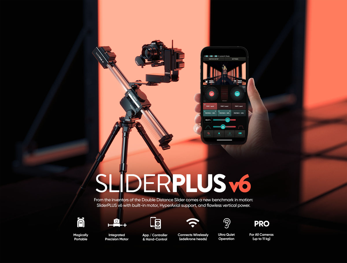 SliderPLUS v6 Motorized Double-Distance Camera Slider | edelkrone