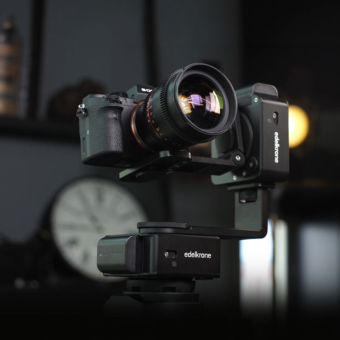 edelkrone DollyONE v2 paired with dual HeadONE units for pan and tilt
